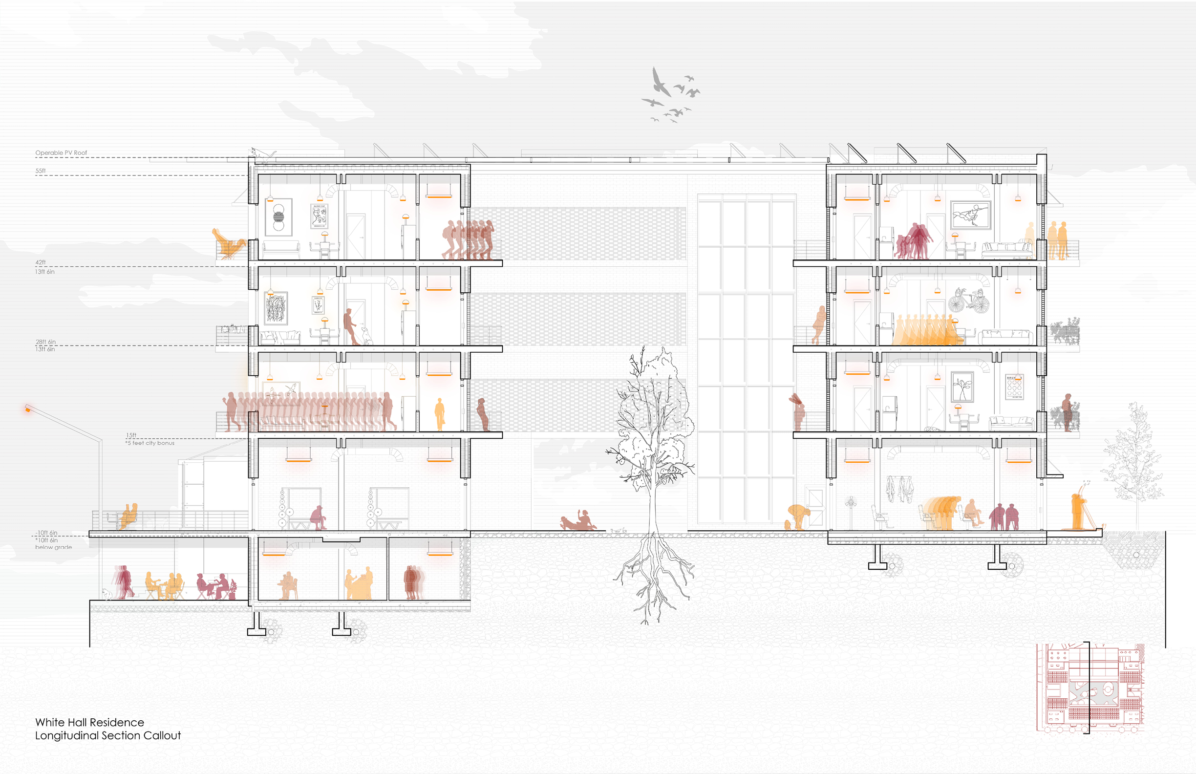Detailed section of Russell Lofts